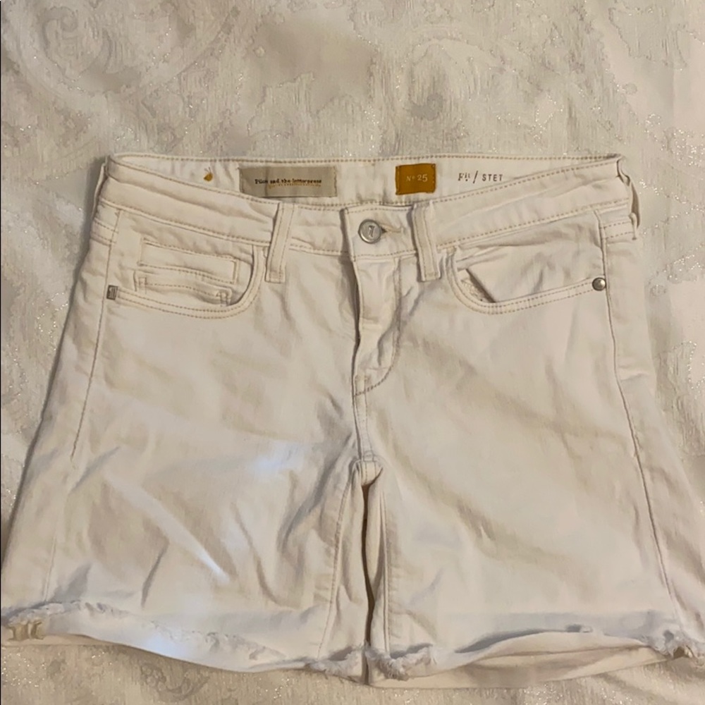 Anthropologie pilco white denim short